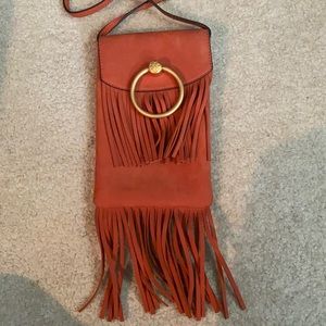 Tory Burch fringe phone crossbody